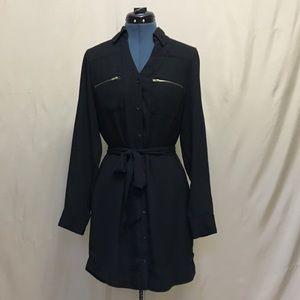 Express Black Portofino Shirt Dress